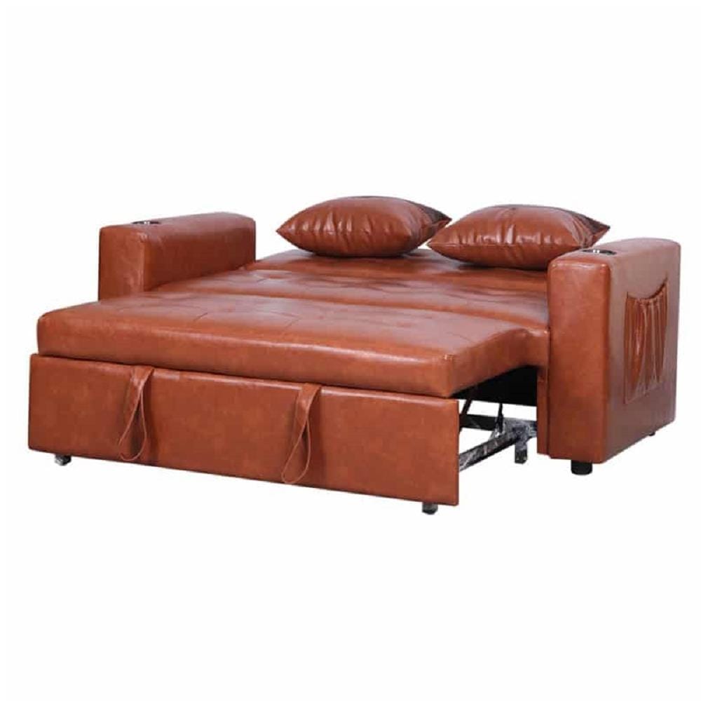 โซฟาเบด AS FURNITURE CHARLOTTE LBWB21 PVC สีน้ำตาลอ่อน