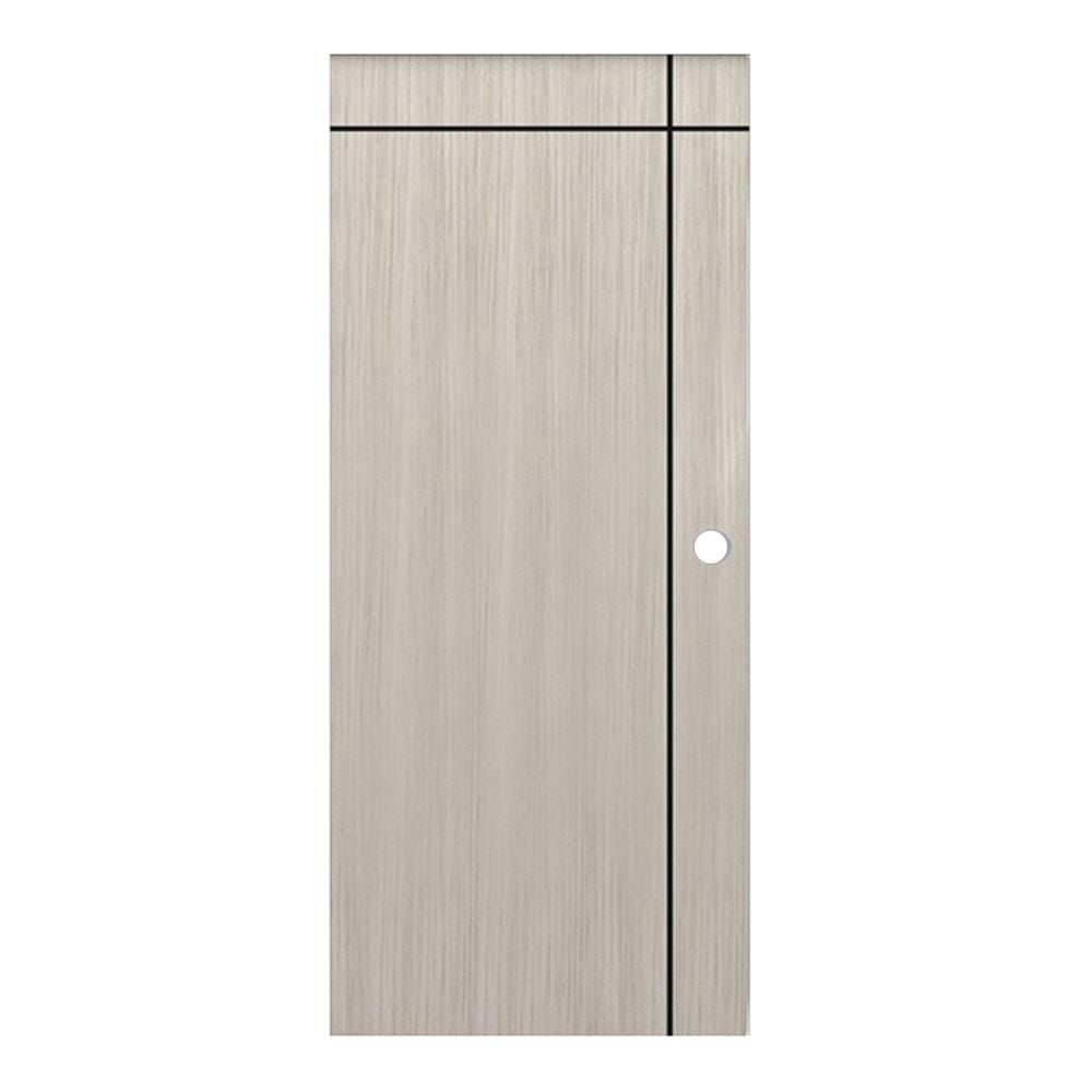 ประตูภายใน UPVC PARAZZO PUN06 90X200 ซม. สีเทา เจาะลูกบิด