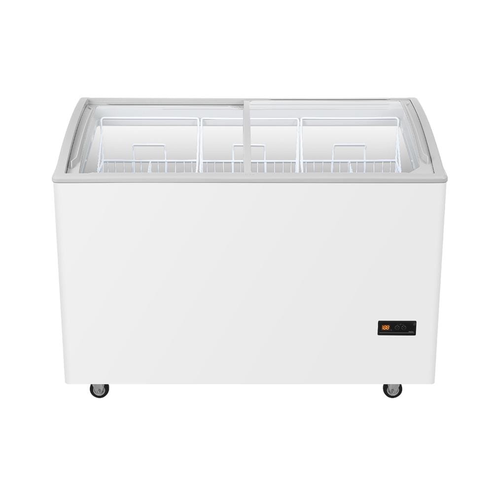 ตู้แช่แข็งฝากระจกโค้ง HAIER SD-407DP 10.3 คิว สีขาว