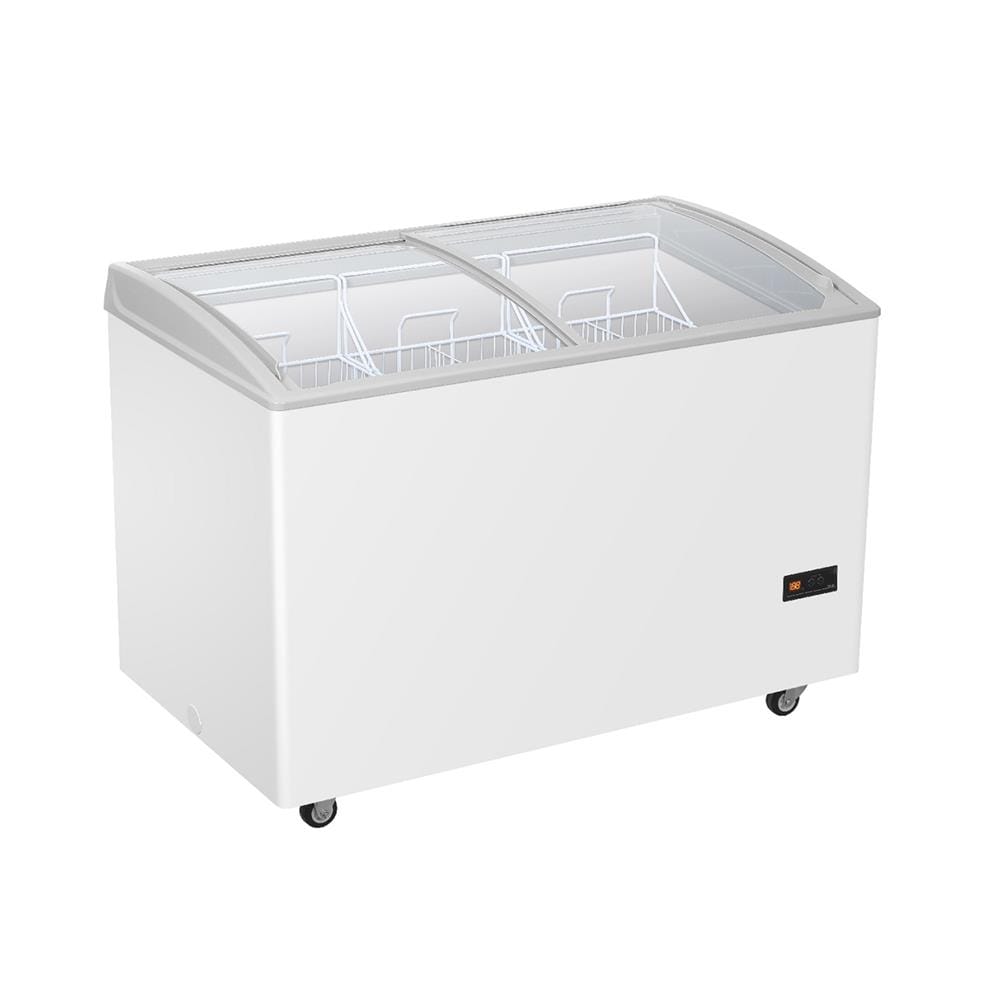 ตู้แช่แข็งฝากระจกโค้ง HAIER SD-407DP 10.3 คิว สีขาว