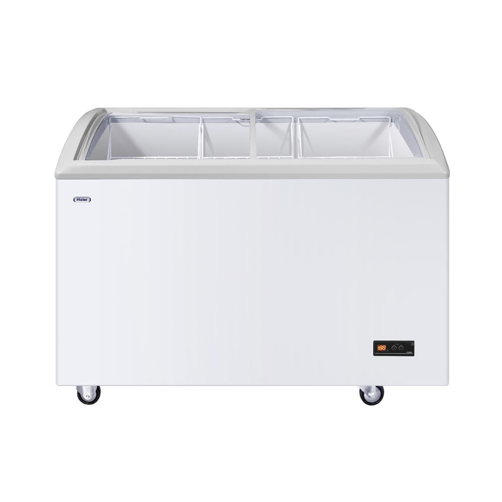 ตู้แช่ไอศครีมกระจกโค้ง HAIER SD-332DP 9.2 คิว สีขาว