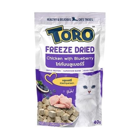 ขนมแมว TORO FREEZE DRIED CHIC AND BLUEBERRY 40 ก._0