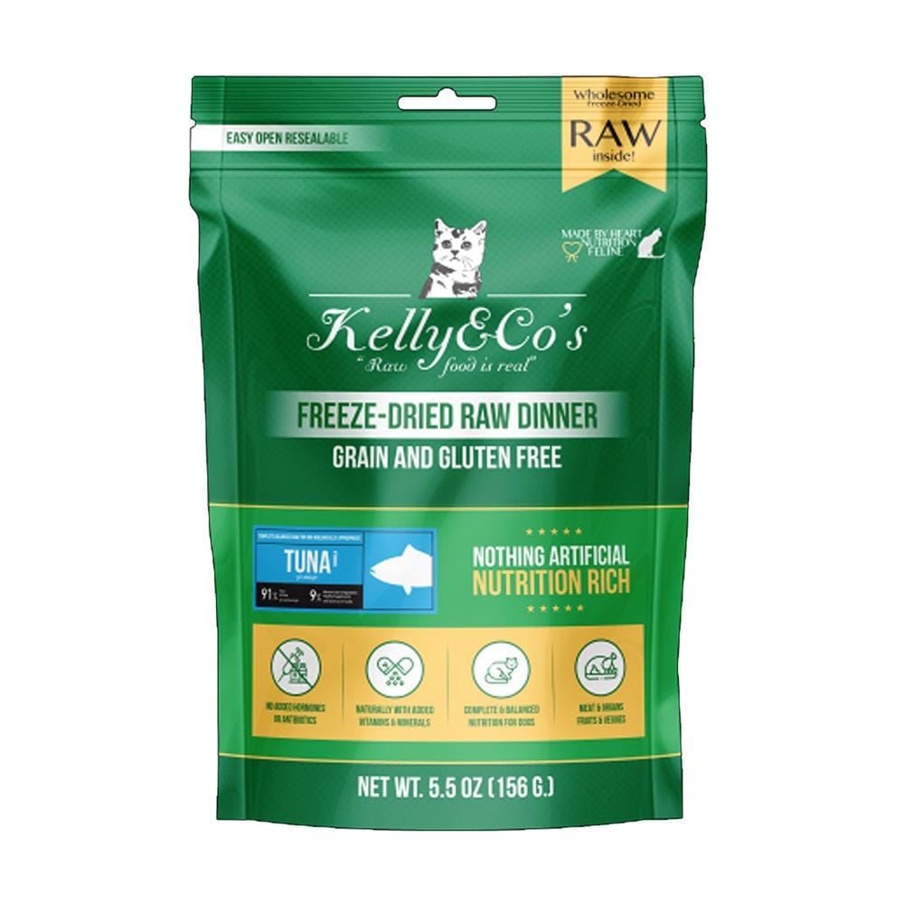 อาหารบาร์ฟแมว KELLY&CO FREEZE DRIED TUNA 156 ก.