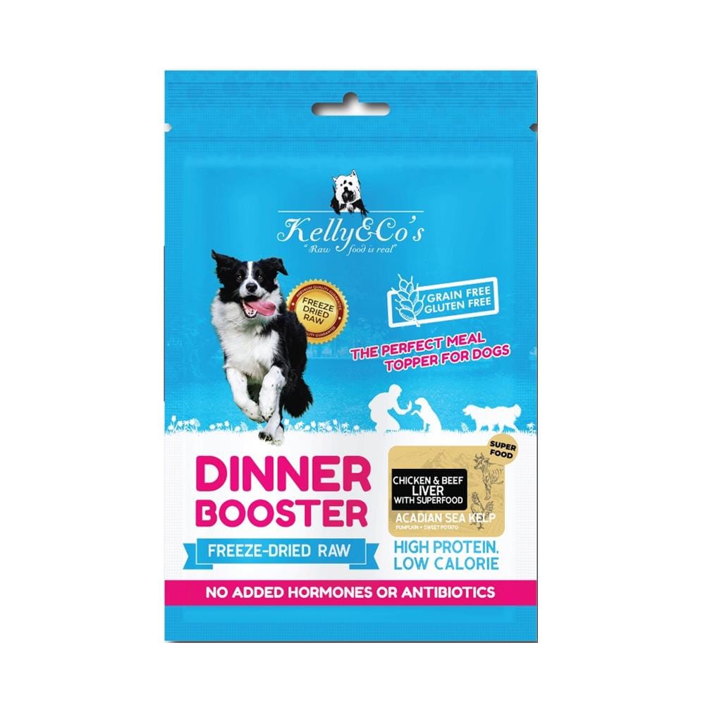 ผงโรยอาหารสุนัข KELLY&CO DINNER BOOSTER GOLD CHICKEN & BEEF LIVER 50 ก.