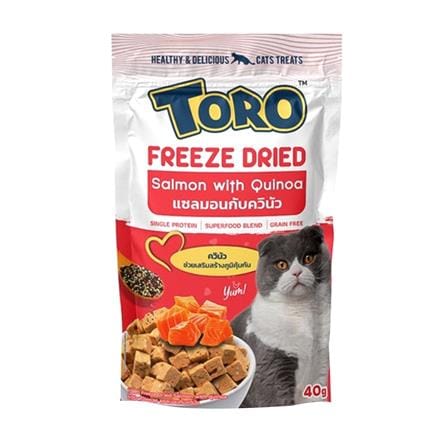 ขนมแมว TORO FREEZE DRIED SALMON AND QUINOA  40 ก._0