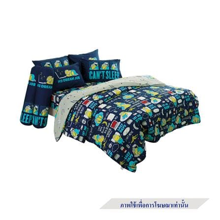 ชุดผ้าปูที่นอน 6 ฟุต 6 ชิ้น FOUNTAIN MINIONS 70209-FTC113