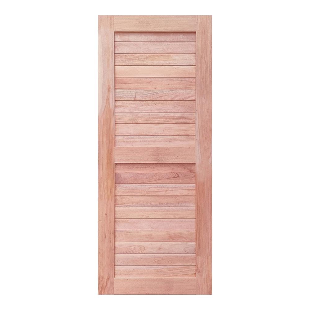ประตูไม้ดูริโอ MODERN DOORS CE-22 ลวดลาย 80X200 ซม. สีธรรมชาติ ไม่เจาะลูกบิด