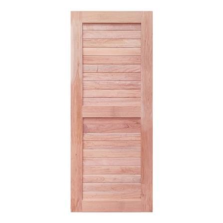 ประตูไม้ดูริโอ MODERN DOORS CE-22 ลวดลาย 80X200 ซม. สีธรรมชาติ ไม่เจาะลูกบิด