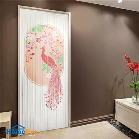 มู่ลี่ PVC HOME LIVING STYLE นกยูง 80X200 ซม. สีชมพู_3