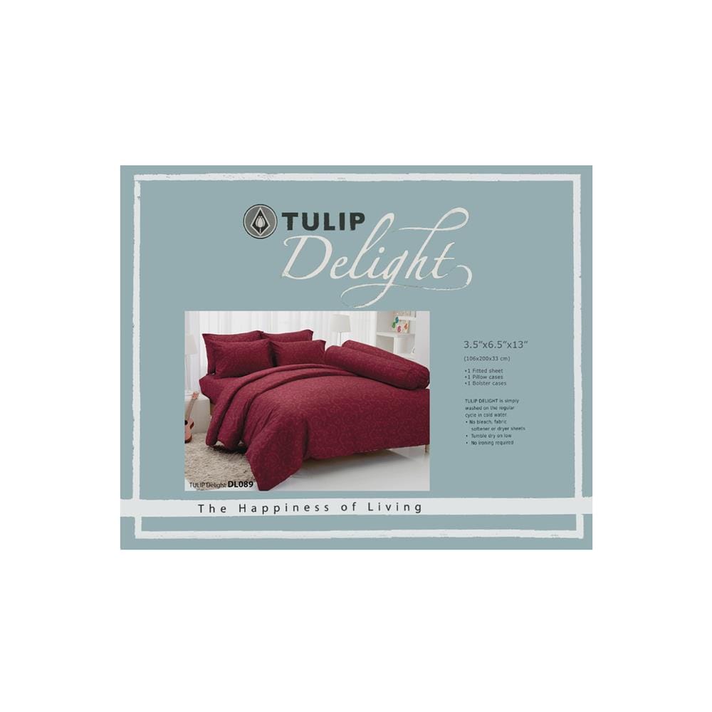 ชุดผ้าปูที่นอน 3.5 ฟุต 3 ชิ้น TULIP DELIGHT 60014-DL089