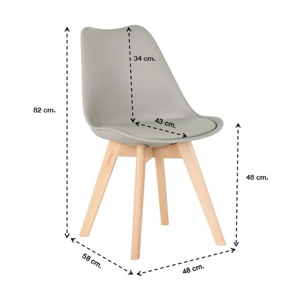 เก้าอี้ทานข้าว SB FURNITURE LIFELY สีเทา
