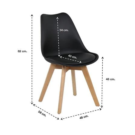 เก้าอี้ทานข้าว SB FURNITURE LIFELY สีดำ_5