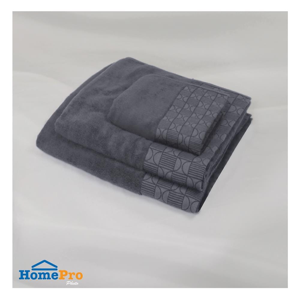 ผ้าขนหนู HOME LIVING STYLE LAUREN 15X30 นิ้ว สีเทา