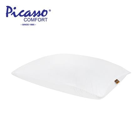 หมอนหนุน ใยสังเคราะห์ PICASSO SMILE FACE DOWN 18x28 นิ้ว สีขาว
