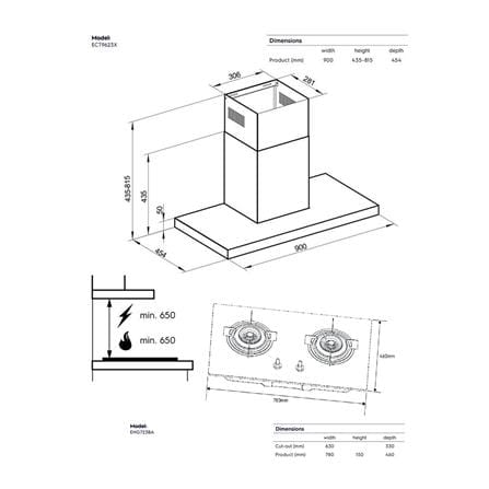 เตาฝัง+เครื่องดูดควัน ELECTROLUX EHG723BA+ECT9623X_4