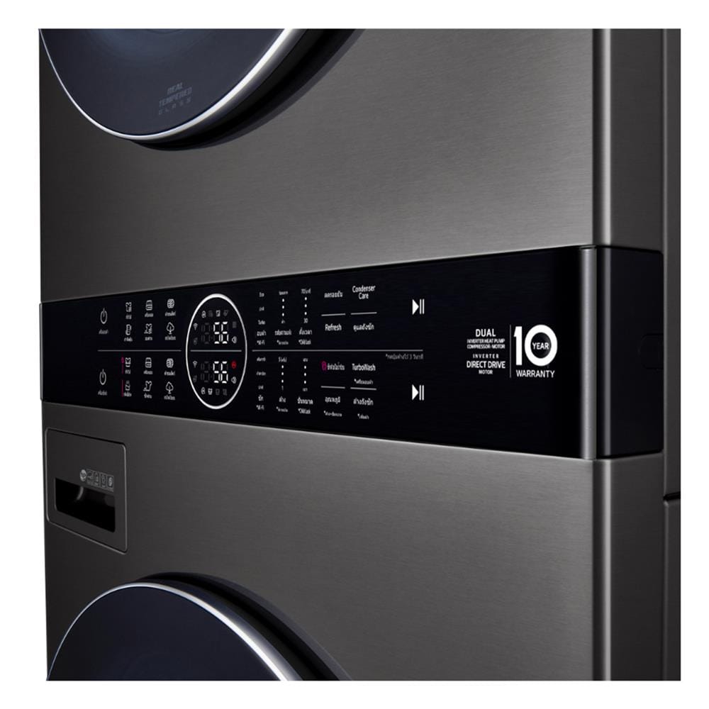 ตู้ซักผ้าและอบผ้า LG WT2116SHBB 21/16 กก. 1000RPM HEAT PUMP อินเวอร์เตอร์ สีดำ
