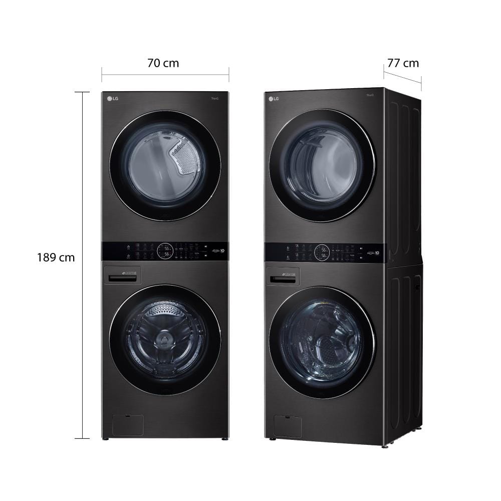 ตู้ซักผ้าและอบผ้า LG WT2116SHBB 21/16 กก. 1000RPM HEAT PUMP อินเวอร์เตอร์ สีดำ