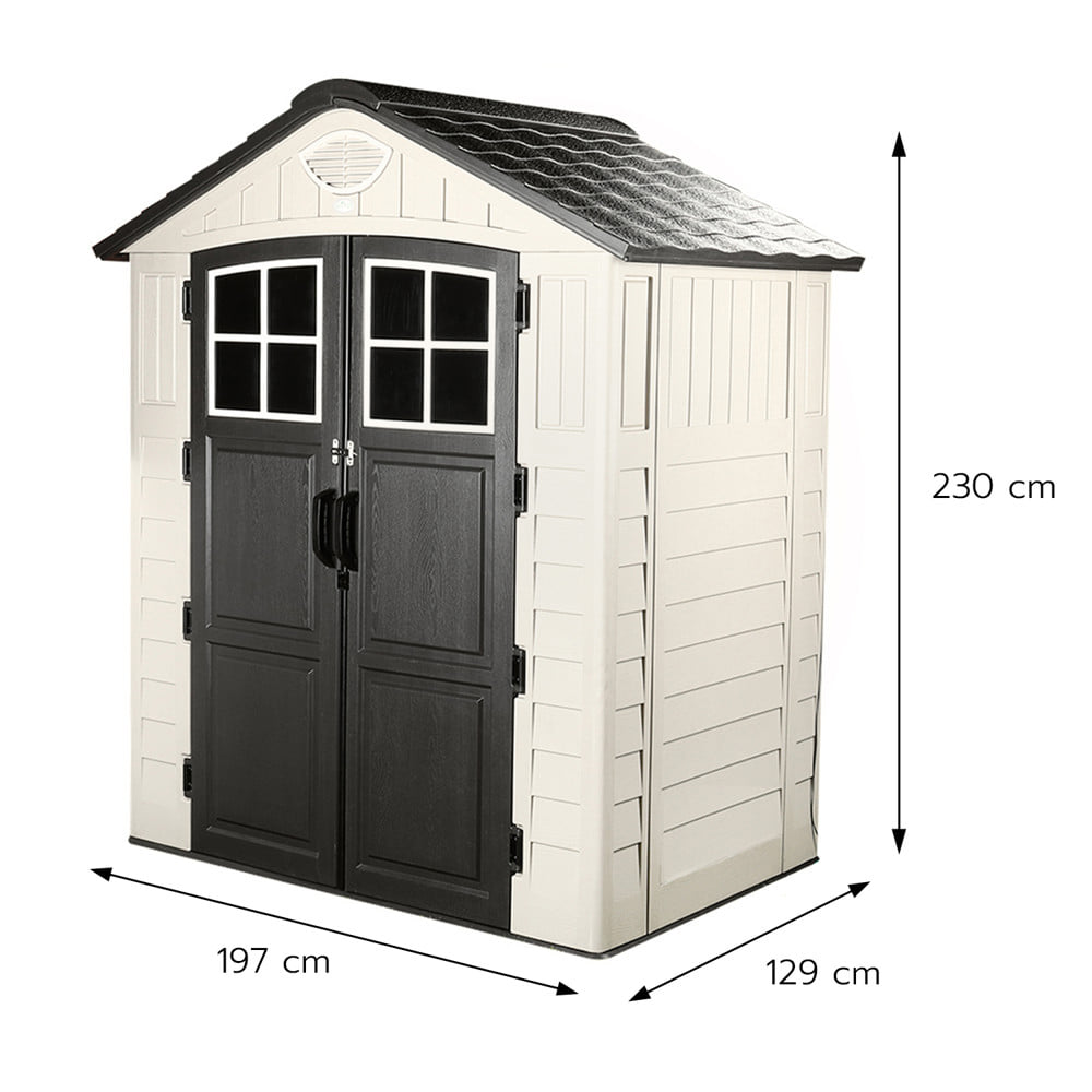 บ้านเก็บของประตูทึบ SPRING EVEREST SOLAR LAMP 197x129 ซม.