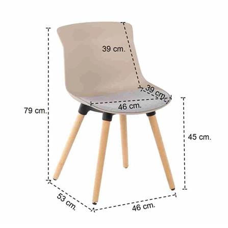 เก้าอี้ทานข้าว SB FURNITURE LOWWY สีเทา_5