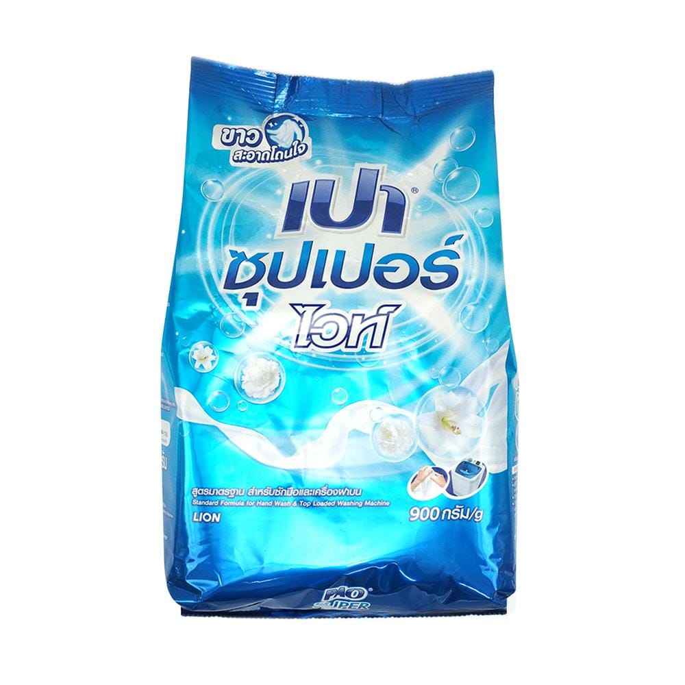 ผงซักฟอก PAO 900 กรัม SUPER WHITE