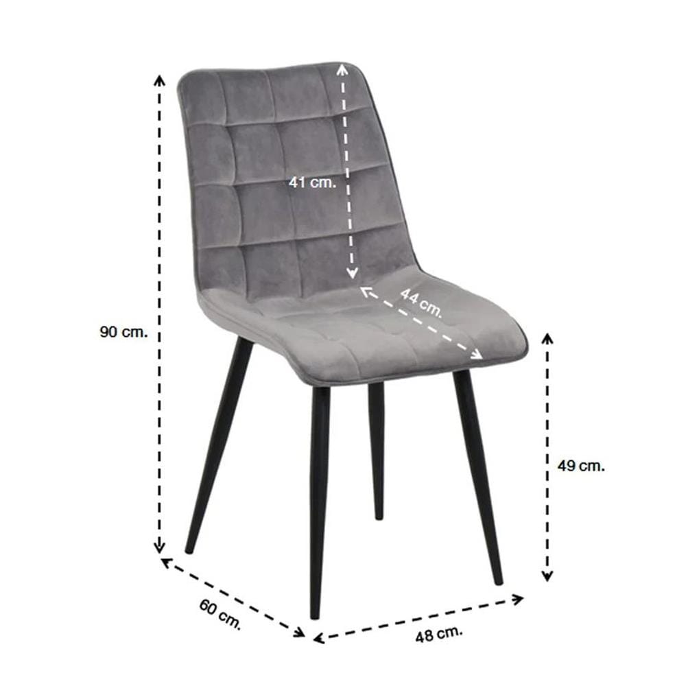 เก้าอี้ทานข้าว SB FURNITURE LIKA สีเทา
