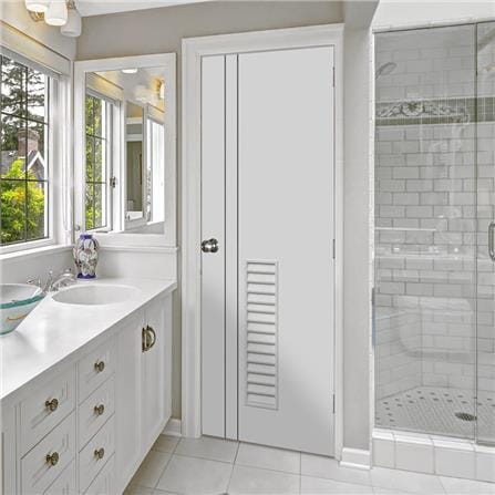 ประตูห้องน้ำ UPVC ECO-DOOR PG3 70X200 ซม. สีขาว เจาะลูกบิด_2