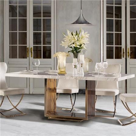 โต๊ะทานข้าว SB FURNITURE CHESTER A200 สีขาว_3