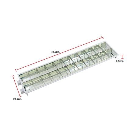 โคมสำนักงานฝังฝ้า CARINI NY2X18OFE 2X120 ซม. สีขาว_5