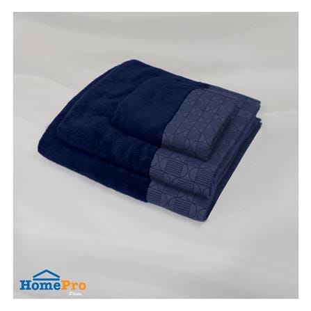 ผ้าขนหนู HOME LIVING STYLE LAUREN 27X54 นิ้ว สีน้ำเงินเข้ม_6