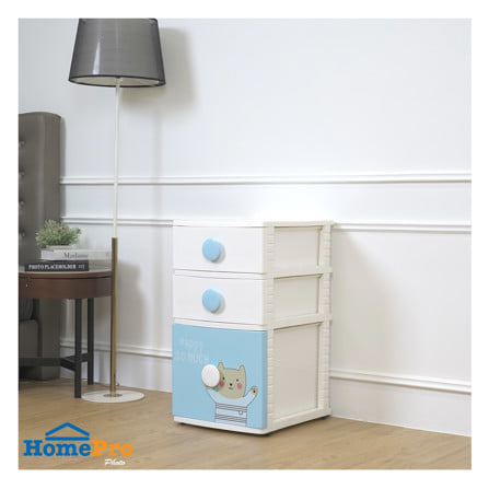 ตู้ลิ้นชัก 3 ชั้น STACKO B42 TINY 42X47X72 ซม. สีขาว/ฟ้า_5