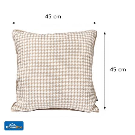 หมอนอิง HOME LIVING STYLE HOUNDSTOOTH 18X18 นิ้ว สีครีม_6