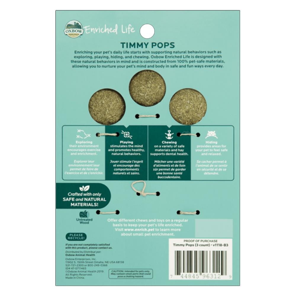 ของเล่นสัตว์ฟันแทะ OXBOW ENRICHED LIFE TIMMY POP