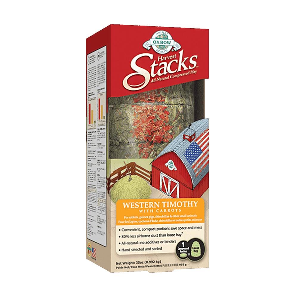 หญ้าแห้งสำหรับสัตว์ฟันแทะ OXBOW STACKS WESTERN TIMOTHY CARROT 35 ออนซ์