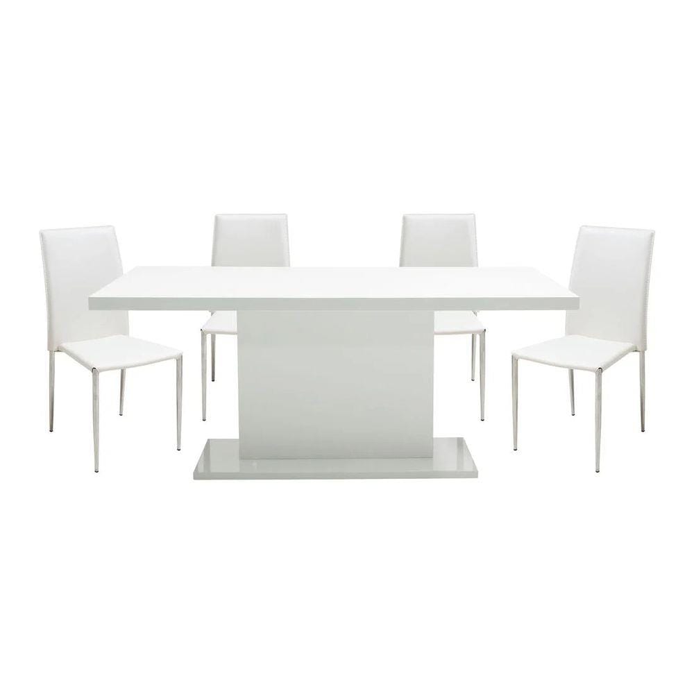 ชุดโต๊ะทานข้าว 4 ที่นั่ง SB FURNITURE JOCASTA/YINTA สีขาว