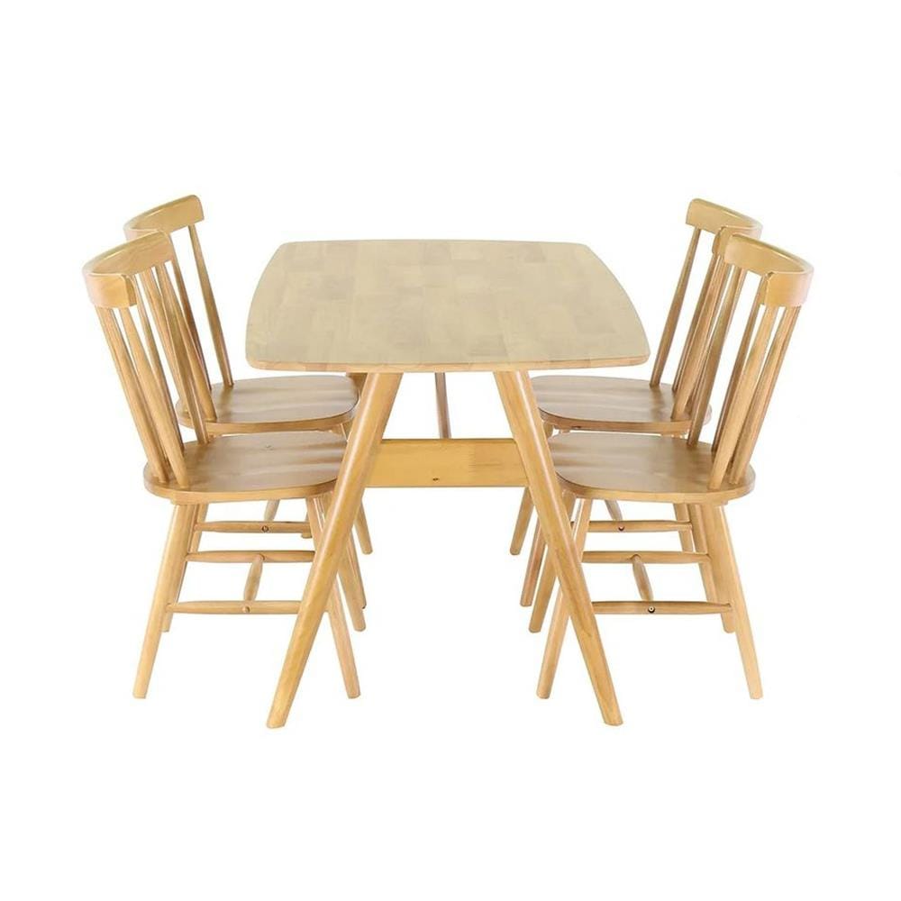 ชุดโต๊ะทานข้าว 4 ที่นั่ง SB FURNITURE YALENE สีไม้ธรรมชาติ
