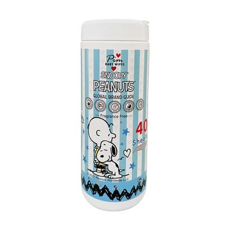 ผ้าเช็ดทำความสะอาดผิว PIM SNOOPY BABY WIPES 40 แผ่น_0
