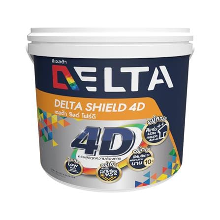 สีน้ำทาภายนอก DELTA SHIELD 4D BASE A กึ่งเงา 1 แกลลอน_0