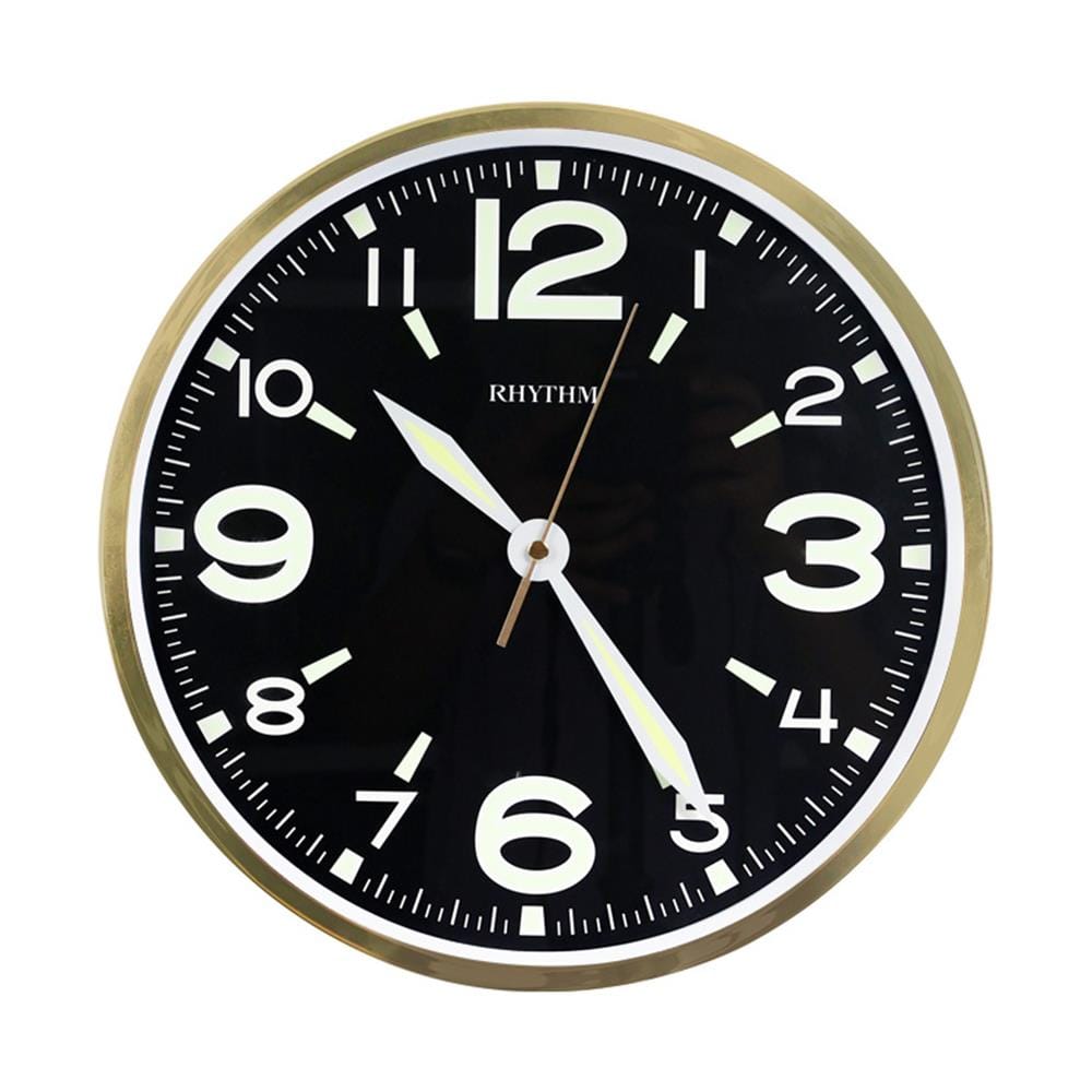 นาฬิกาแขวน RHYTHM CMG607NR18 12 นิ้ว สีทอง/ดำ
