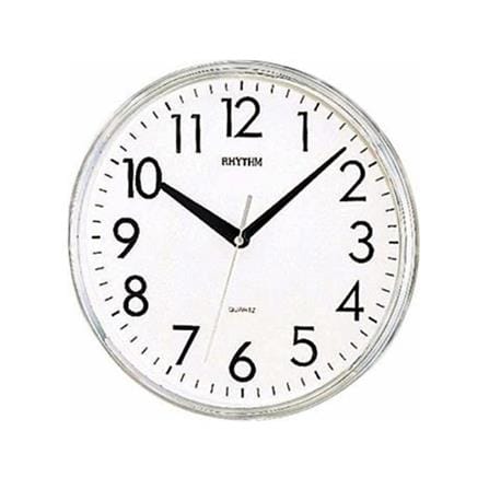 นาฬิกาแขวน RHYTHM CMG716BR19 10 นิ้ว สีเงิน