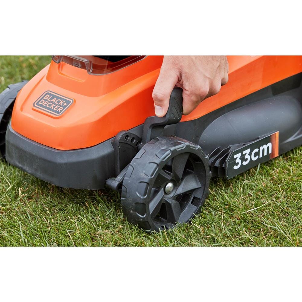 รถตัดหญ้าไร้สาย (พร้อมแบตเตอรี่) BLACK&DECKER BCMW33184L2-QW
