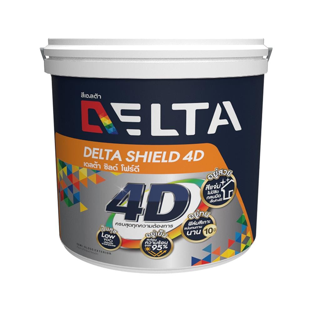 สีน้ำทาภายนอก DELTA SHIELD 4D BASE C กึ่งเงา 1 แกลลอน