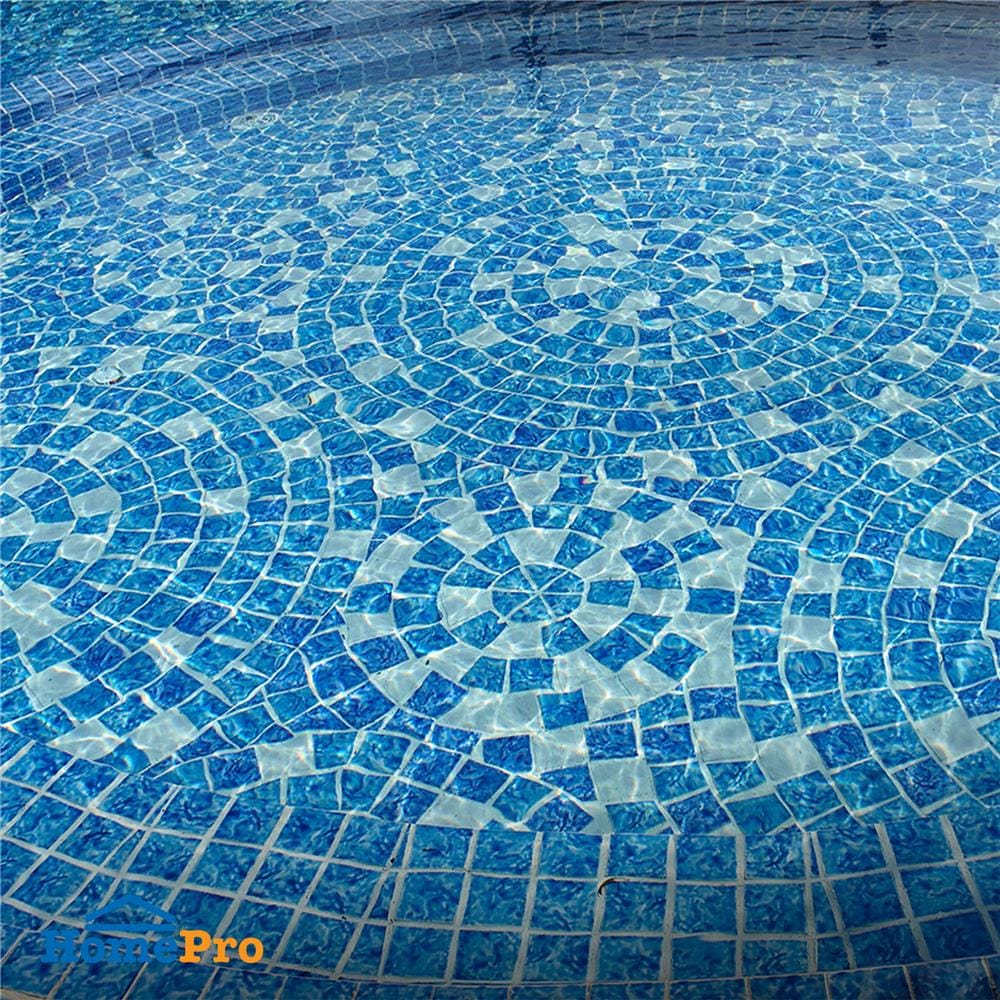กระเบื้องสระว่ายน้ำสามเหลี่ยม 10x10ซม. KENZAI เปอร์เซีย ฮาวาเอี้ยน บลู 3