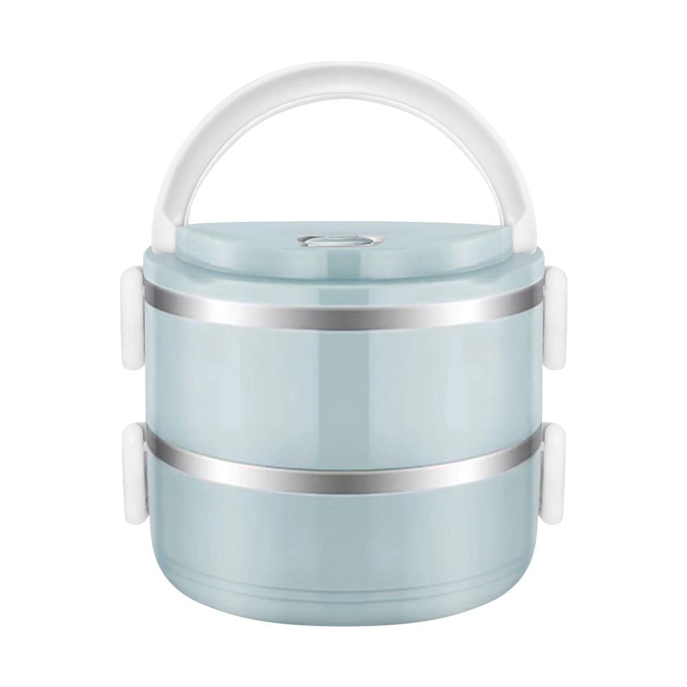 ปิ่นโตสเตนเลส 2 ชั้น HANSEN สีฟ้า