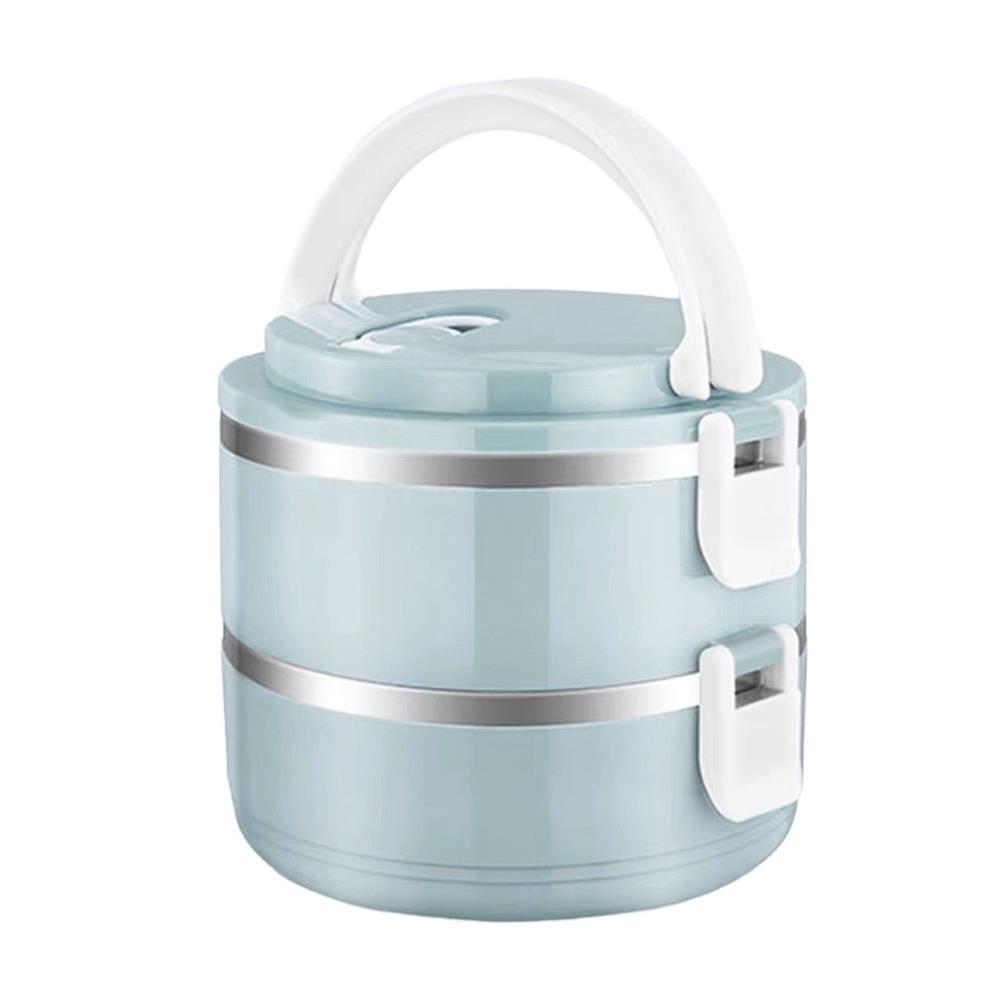 ปิ่นโตสเตนเลส 2 ชั้น HANSEN สีฟ้า
