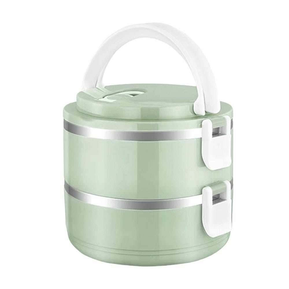 ปิ่นโตสเตนเลส 2 ชั้น HANSEN สีเขียว