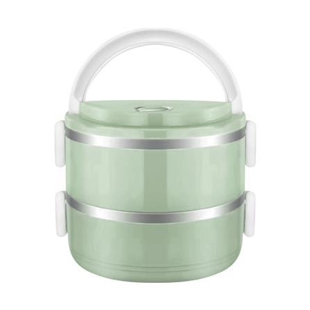 ปิ่นโตสเตนเลส 2 ชั้น HANSEN สีเขียว