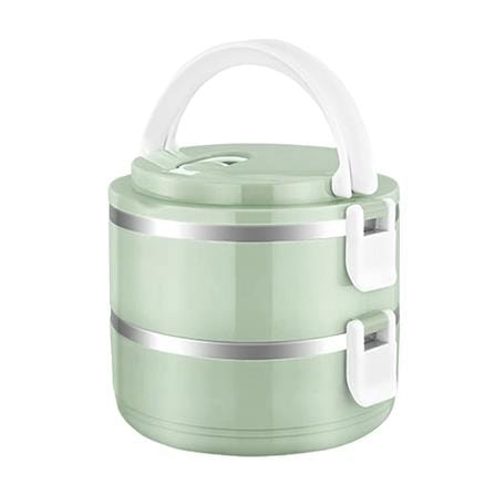 ปิ่นโตสเตนเลส 2 ชั้น HANSEN สีเขียว_1