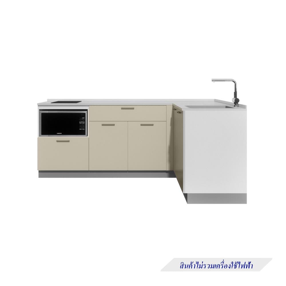 ครัวไม้สำเร็จ STARMARK CONTE BASE L220R ท็อปขาว