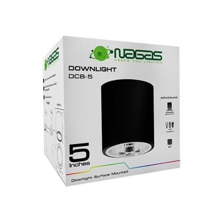 ดาวน์ไลท์ NAGAS DCB-5 5 นิ้ว สีดำ กลม_1