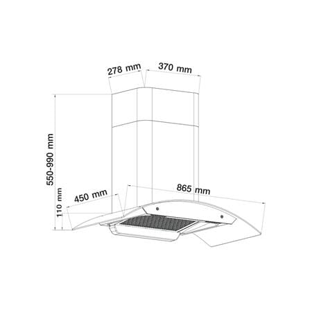 เครื่องดูดควันกระโจม AXIA C-CROWN90 90 ซม._4